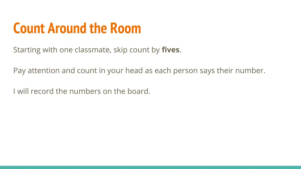 count around the room 1