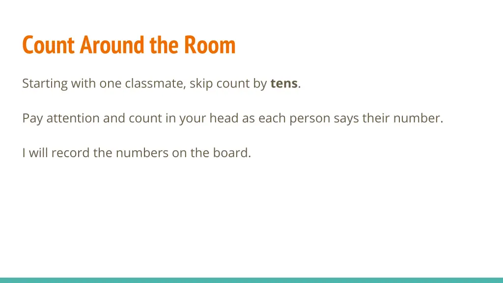 count around the room