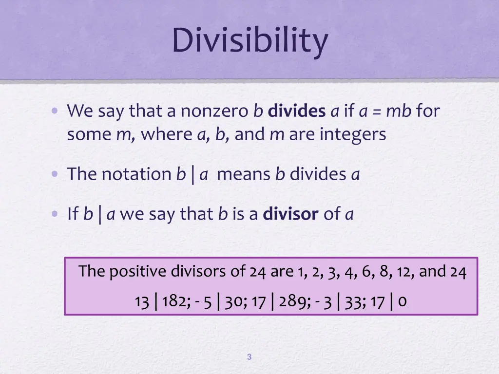 divisibility