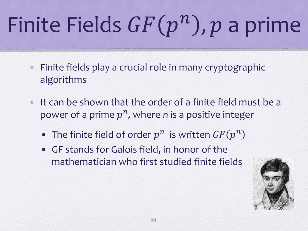 finite fields a prime