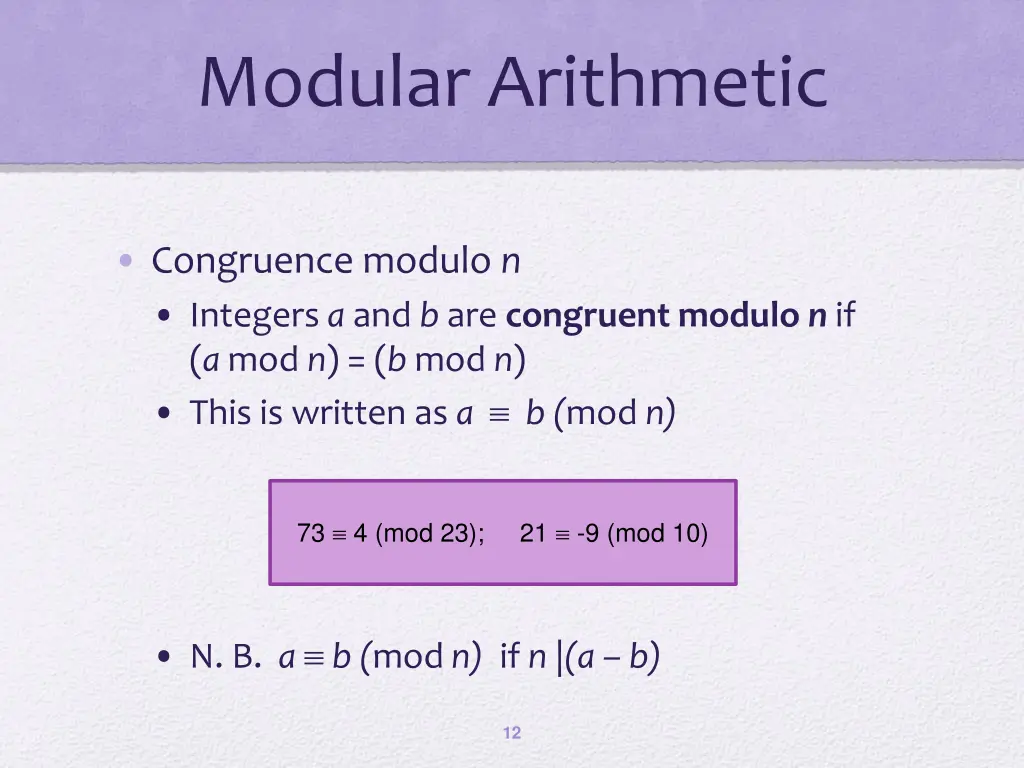 modular arithmetic 1