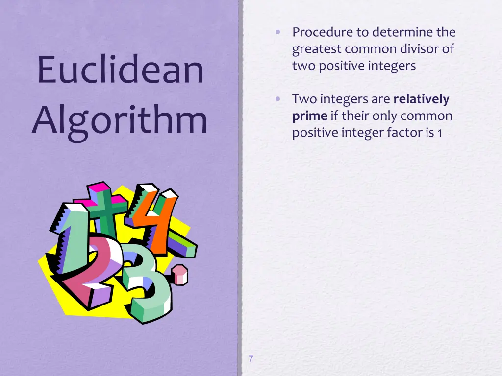 procedure to determine the greatest common