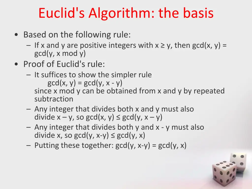 euclid s algorithm the basis