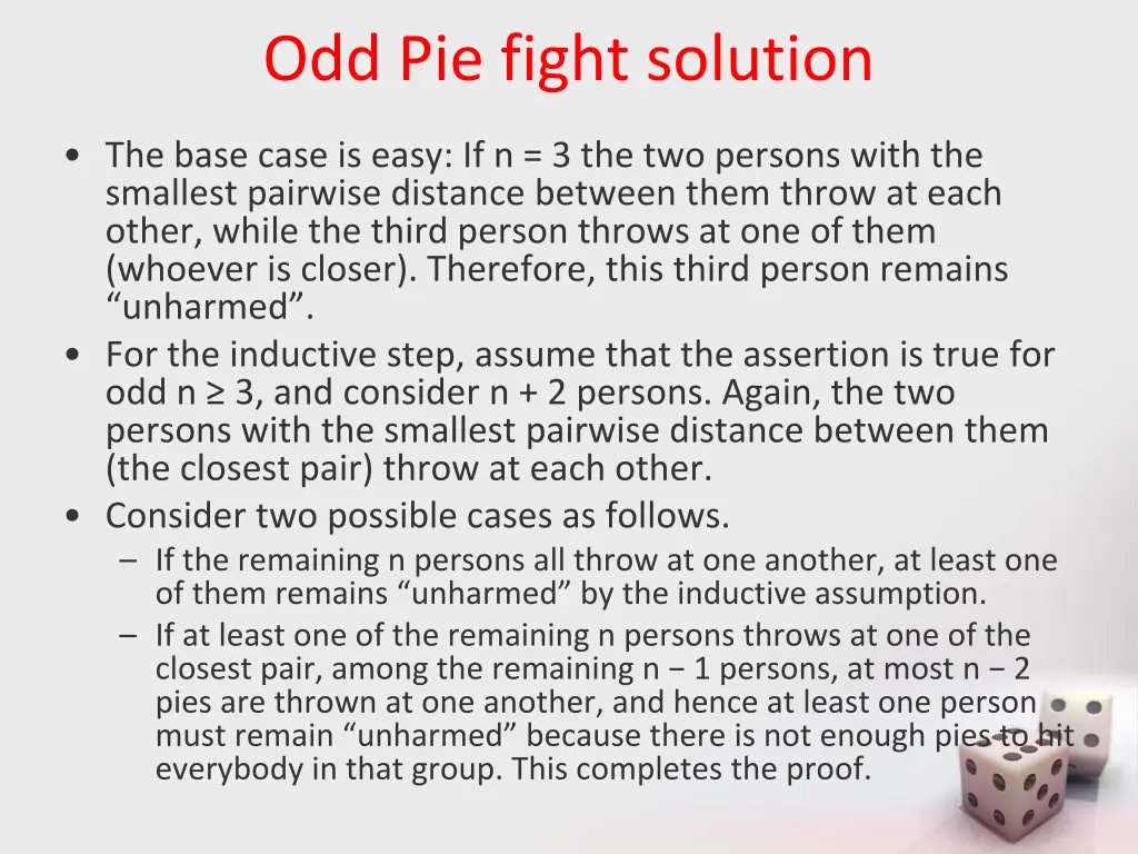 odd pie fight solution