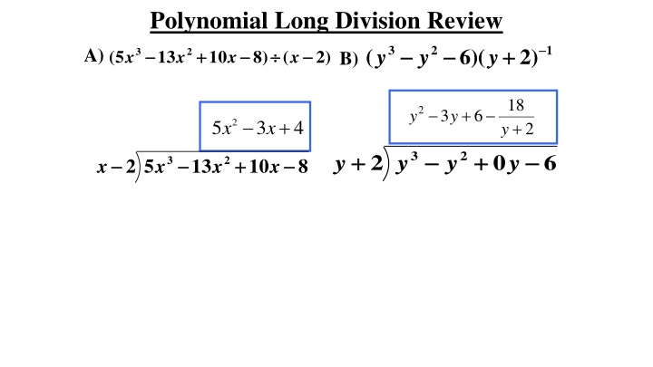 polynomial long division review