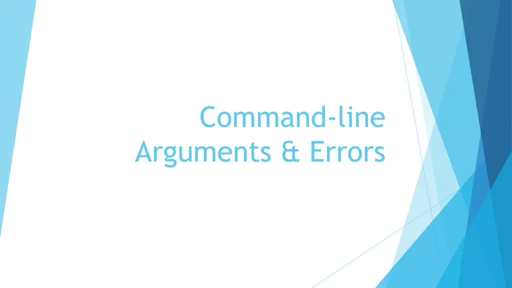 command line arguments errors