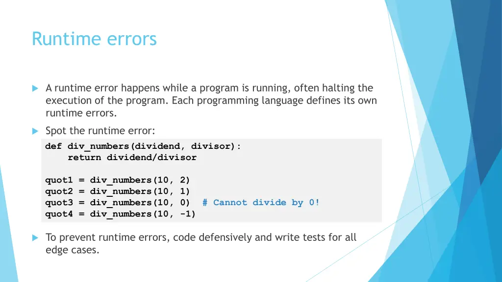 runtime errors 1