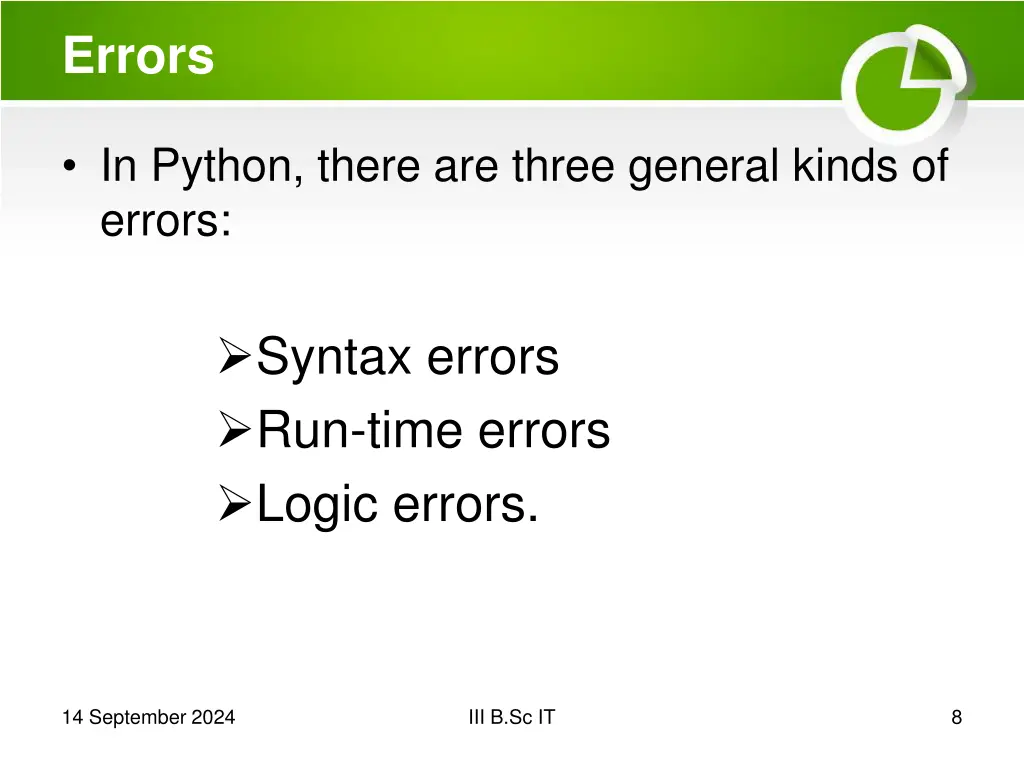 errors