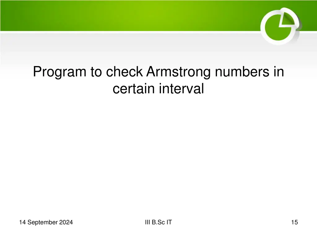 program to check armstrong numbers in certain