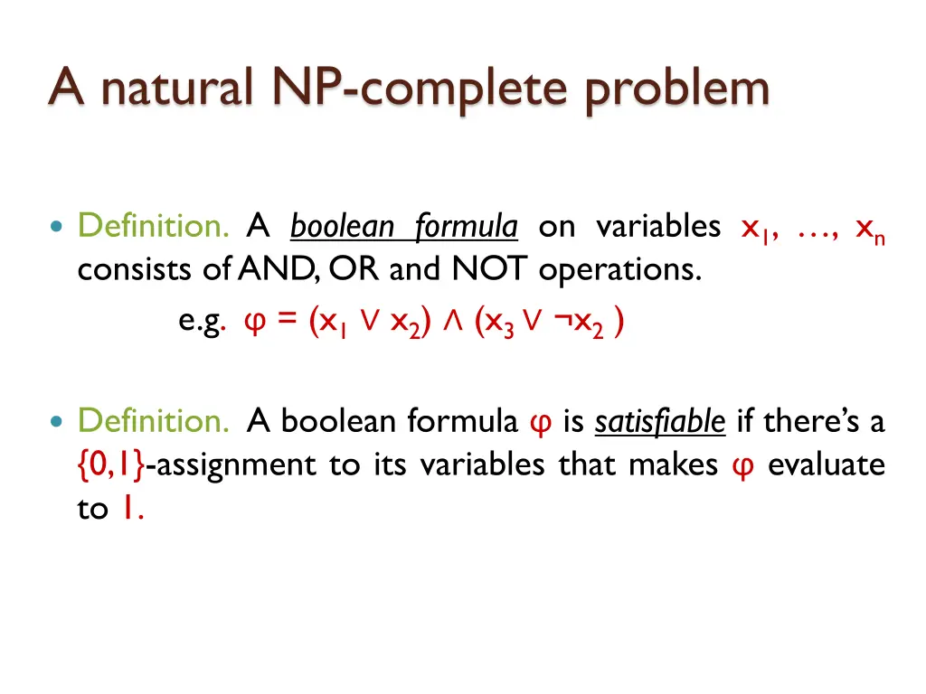 a natural np complete problem