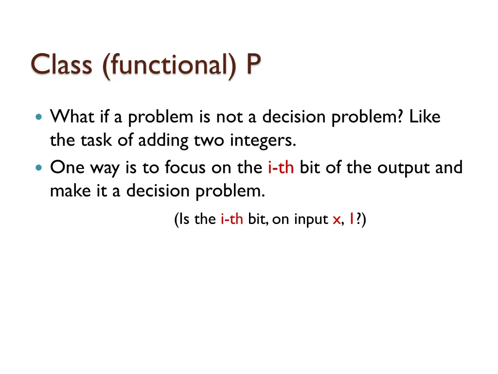 class functional p 1