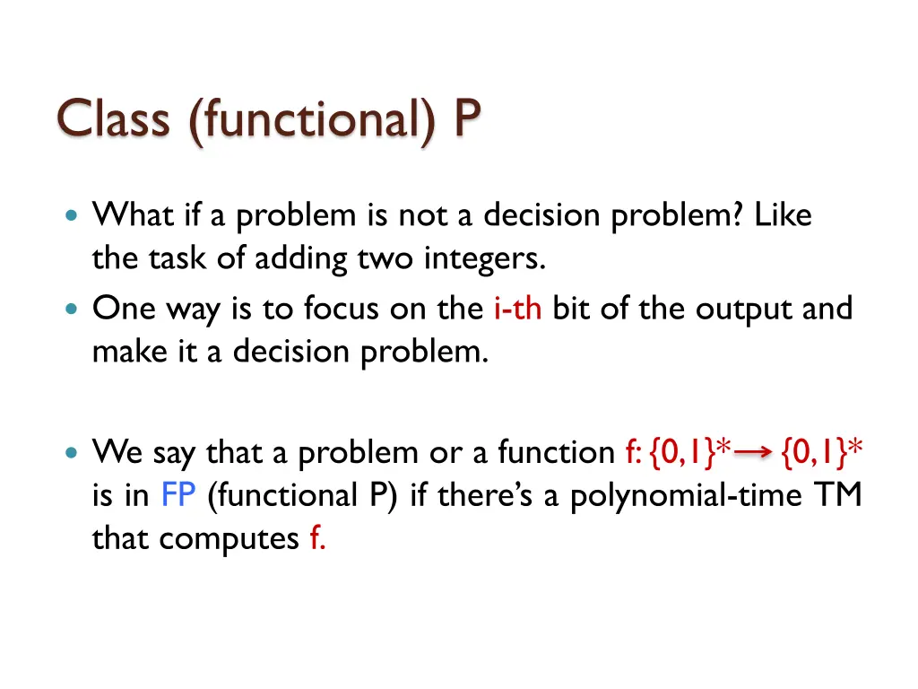 class functional p 3