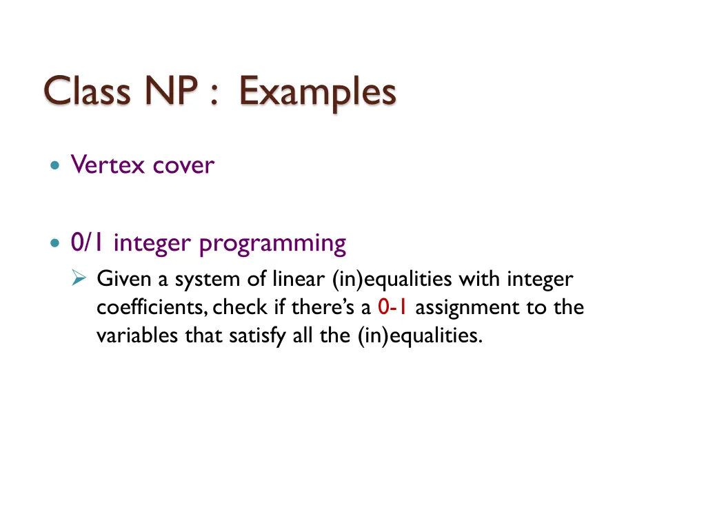 class np examples 1