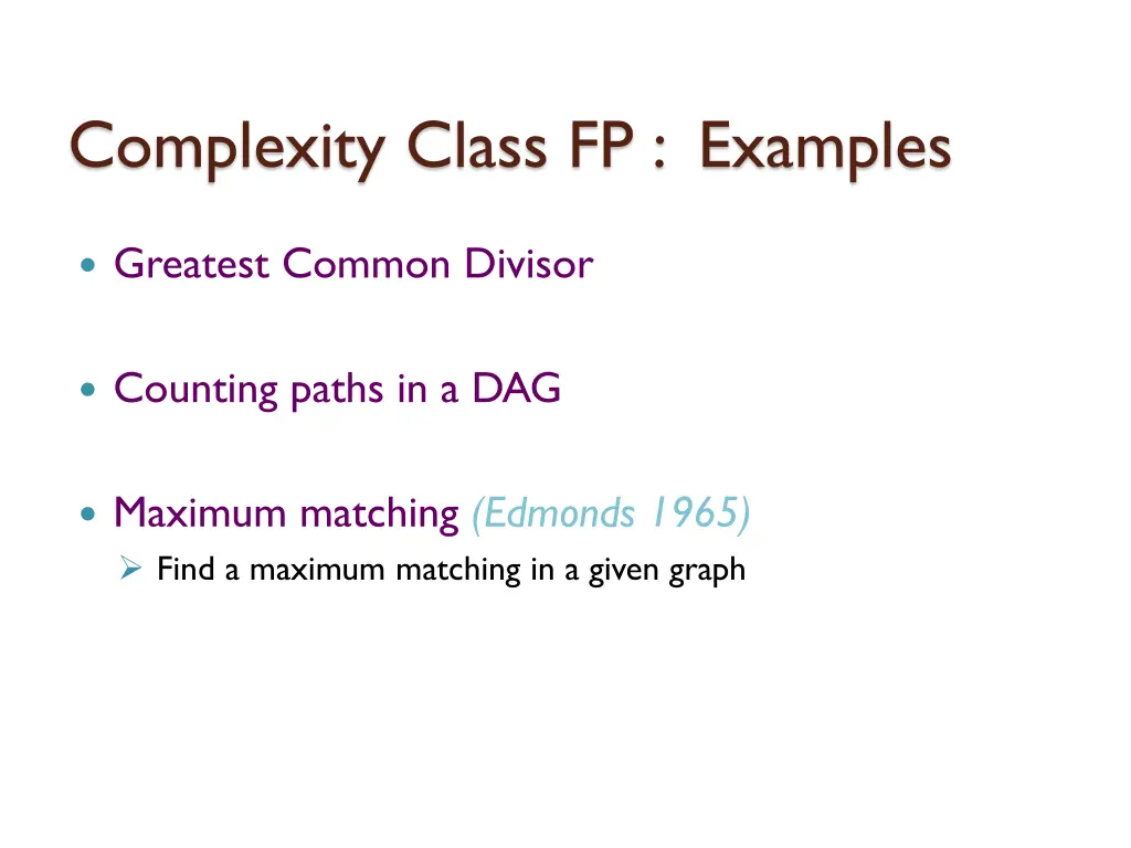 complexity class fp examples 2