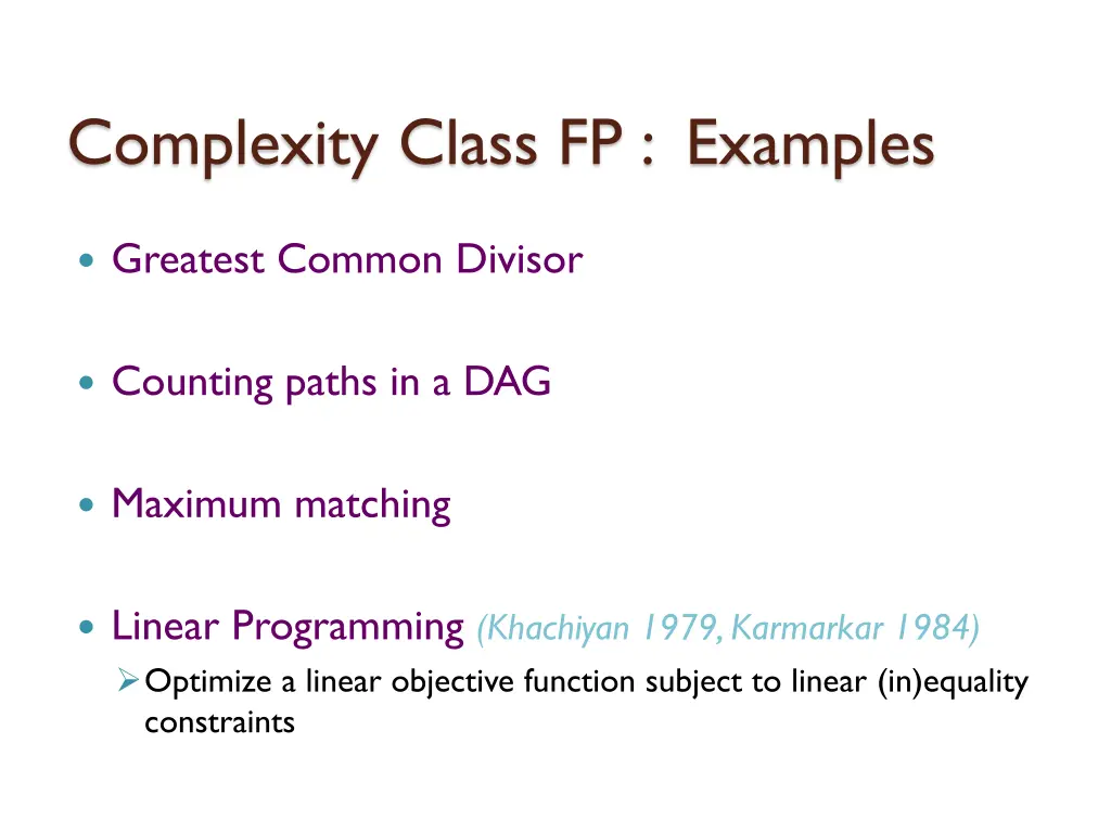 complexity class fp examples 3