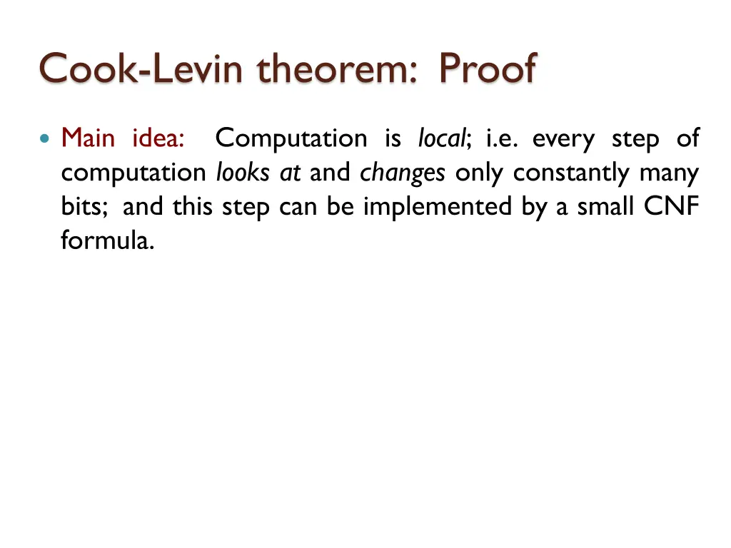 cook levin theorem proof