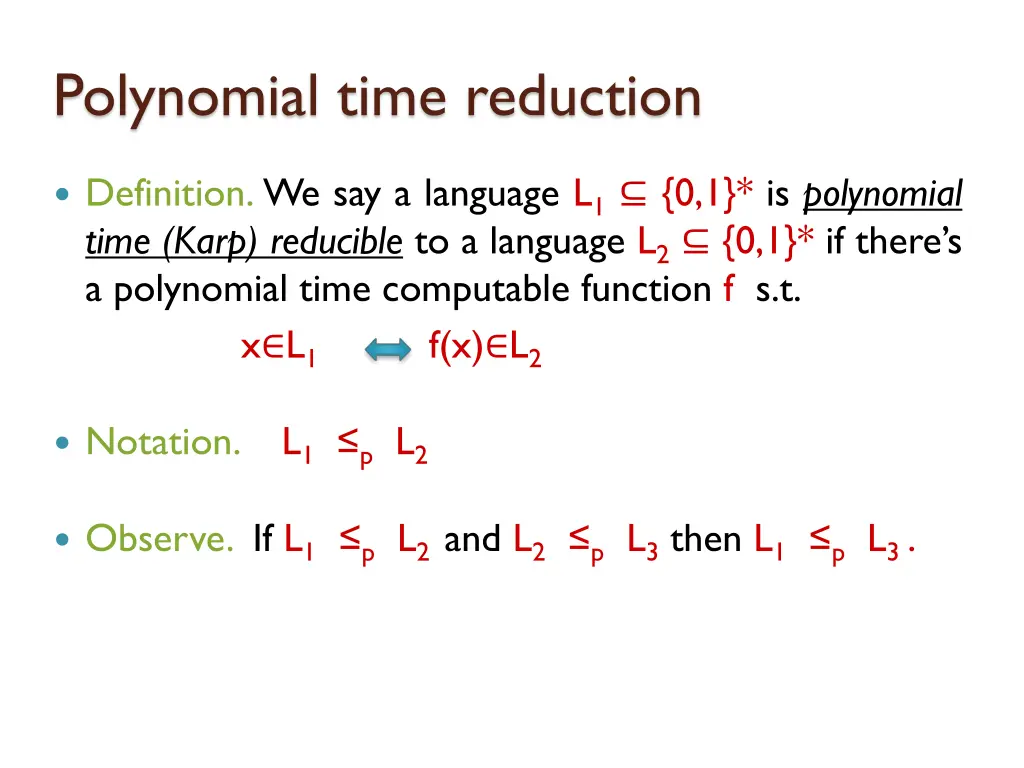 polynomial time reduction 1