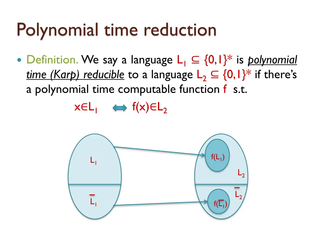 polynomial time reduction