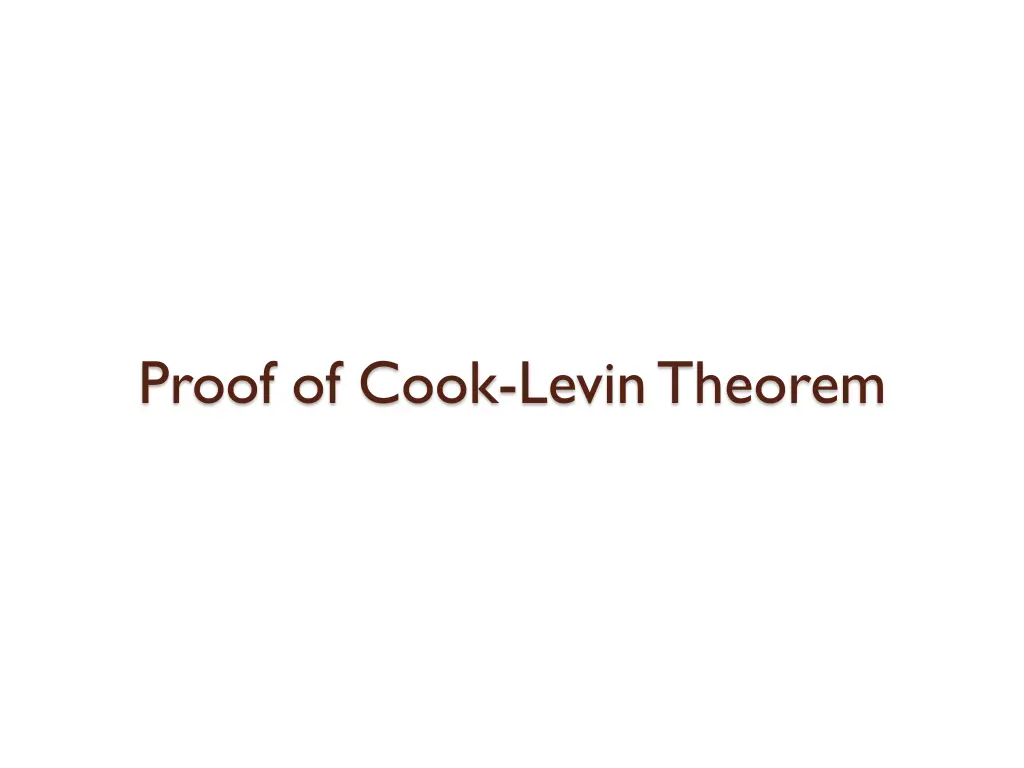 proof of cook levin theorem