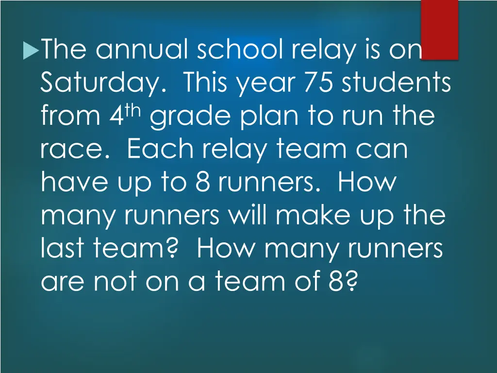 the annual school relay is on saturday this year 1