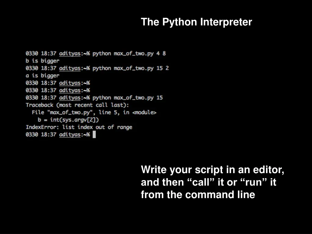 the python interpreter 1