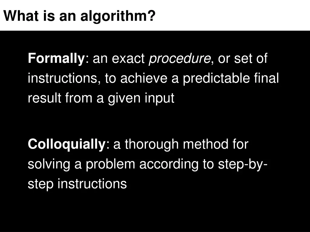 what is an algorithm