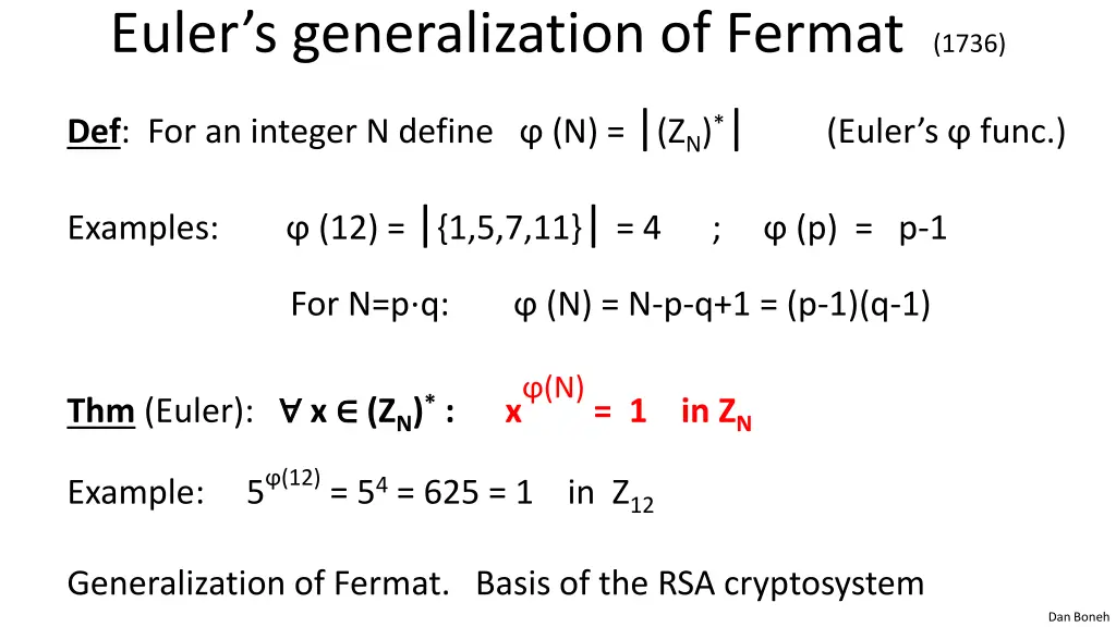 euler s generalization of fermat 1736