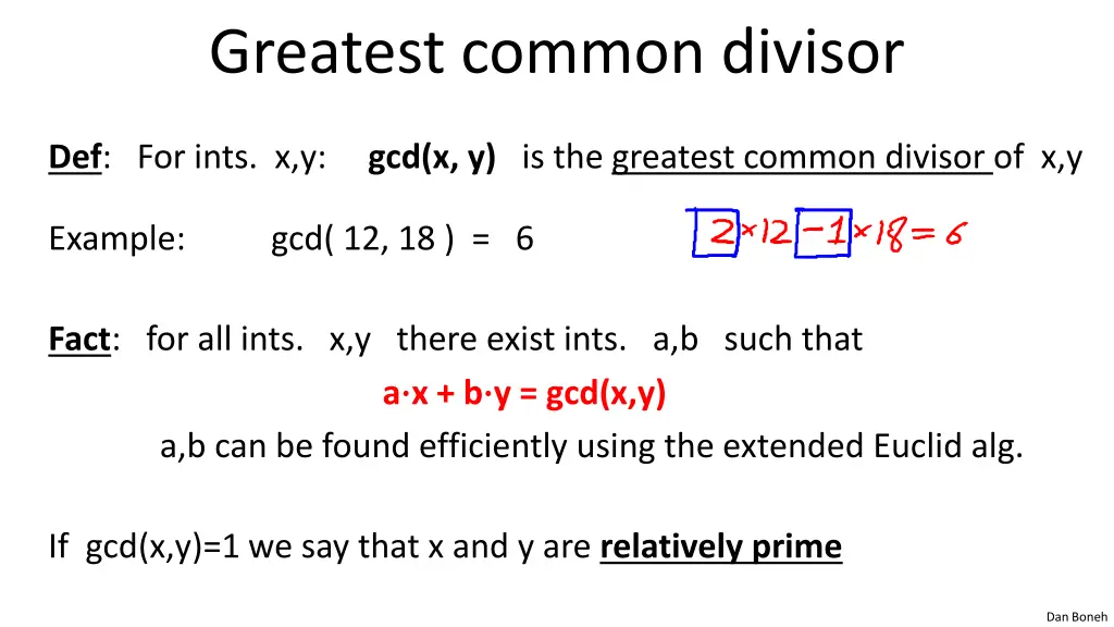 greatest common divisor