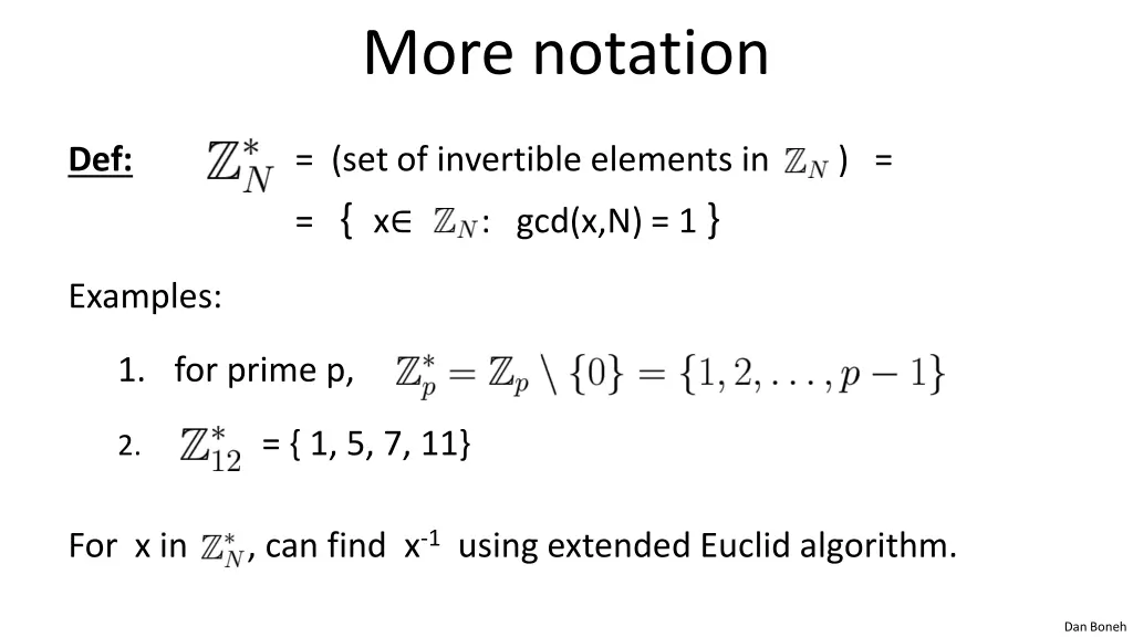 more notation