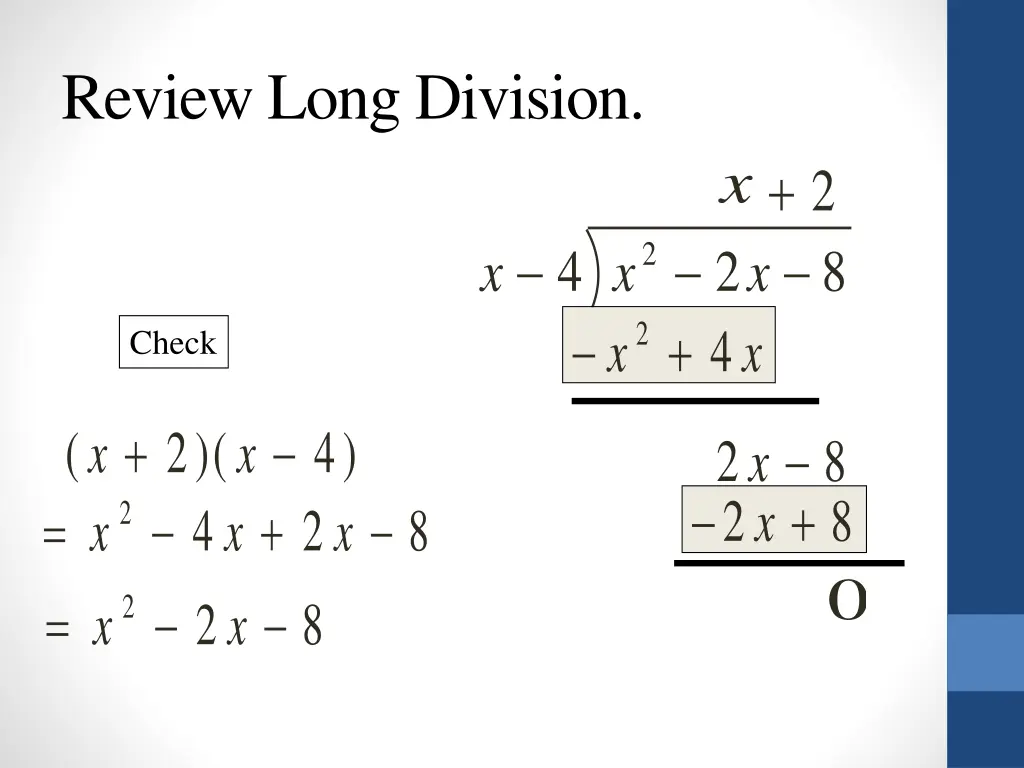 review long division