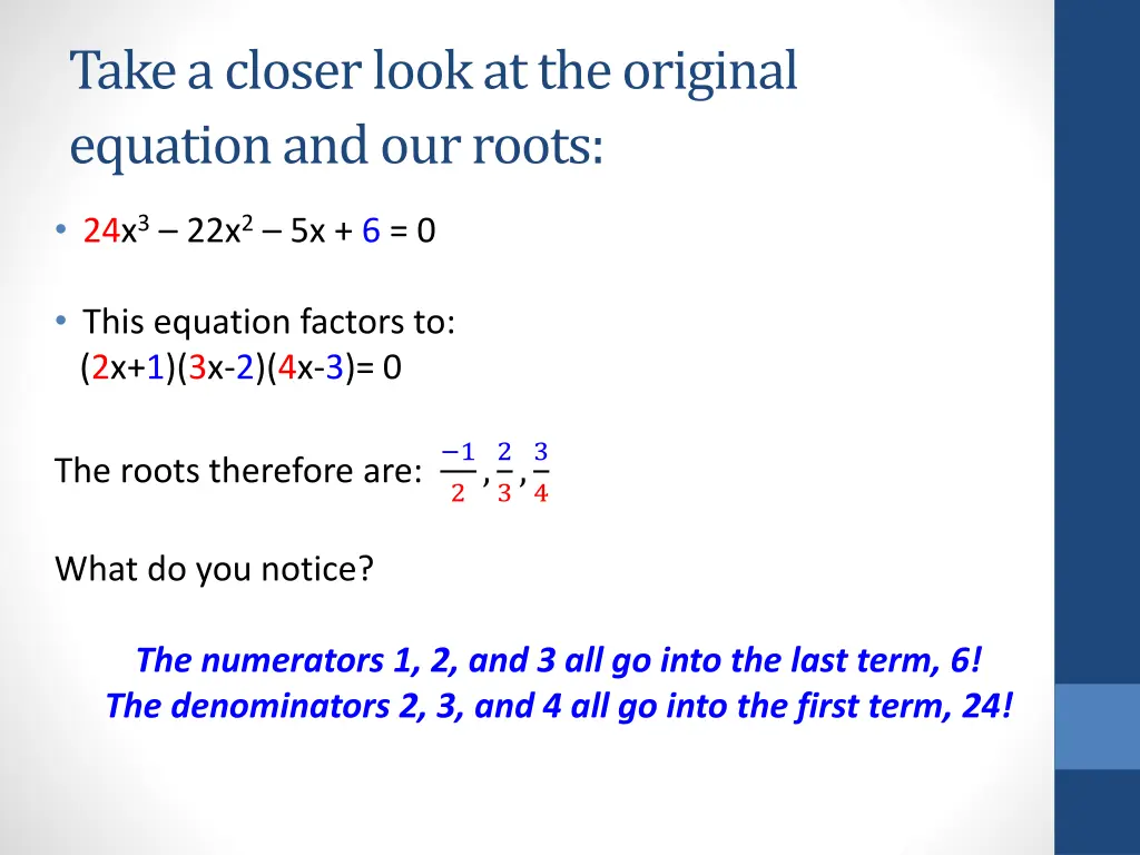 take a closer look at the original equation 1