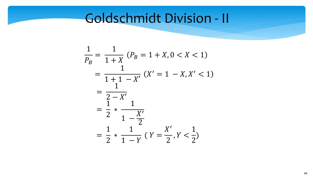 goldschmidt division ii