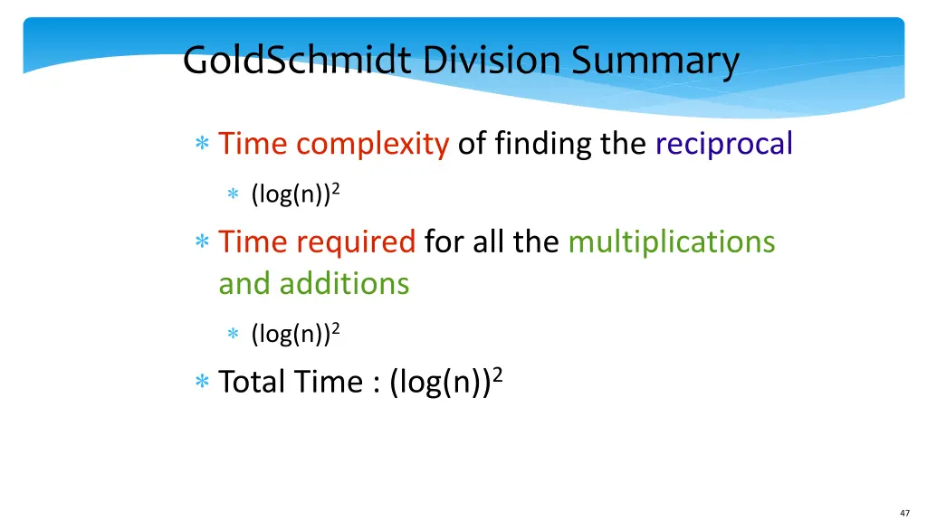 goldschmidt division summary