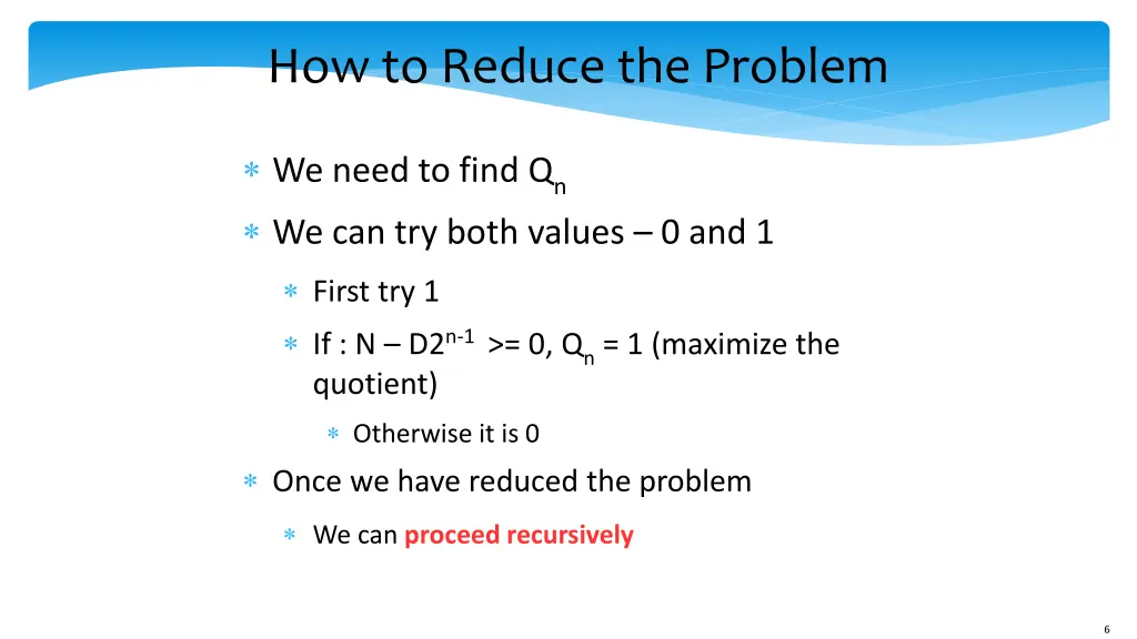 how to reduce the problem