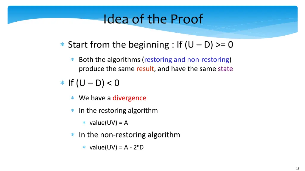 idea of the proof