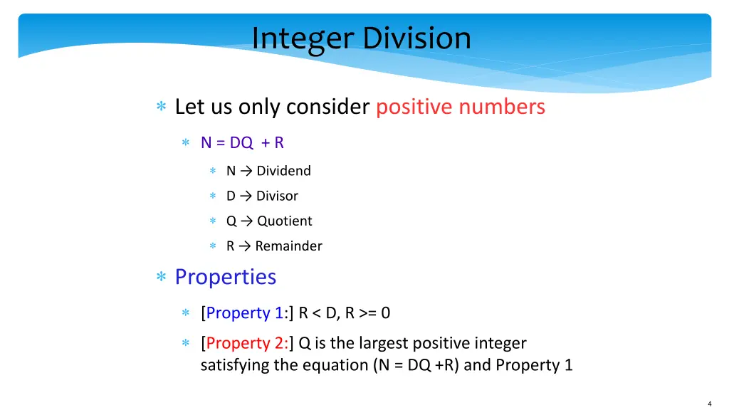 integer division