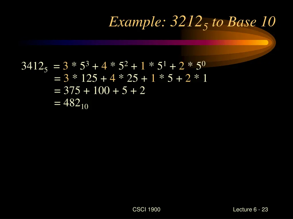 example 3212 5 to base 10