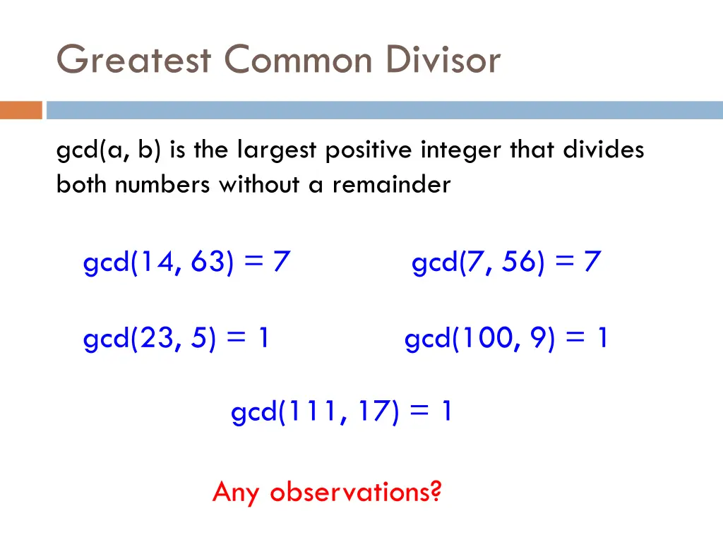 greatest common divisor 5