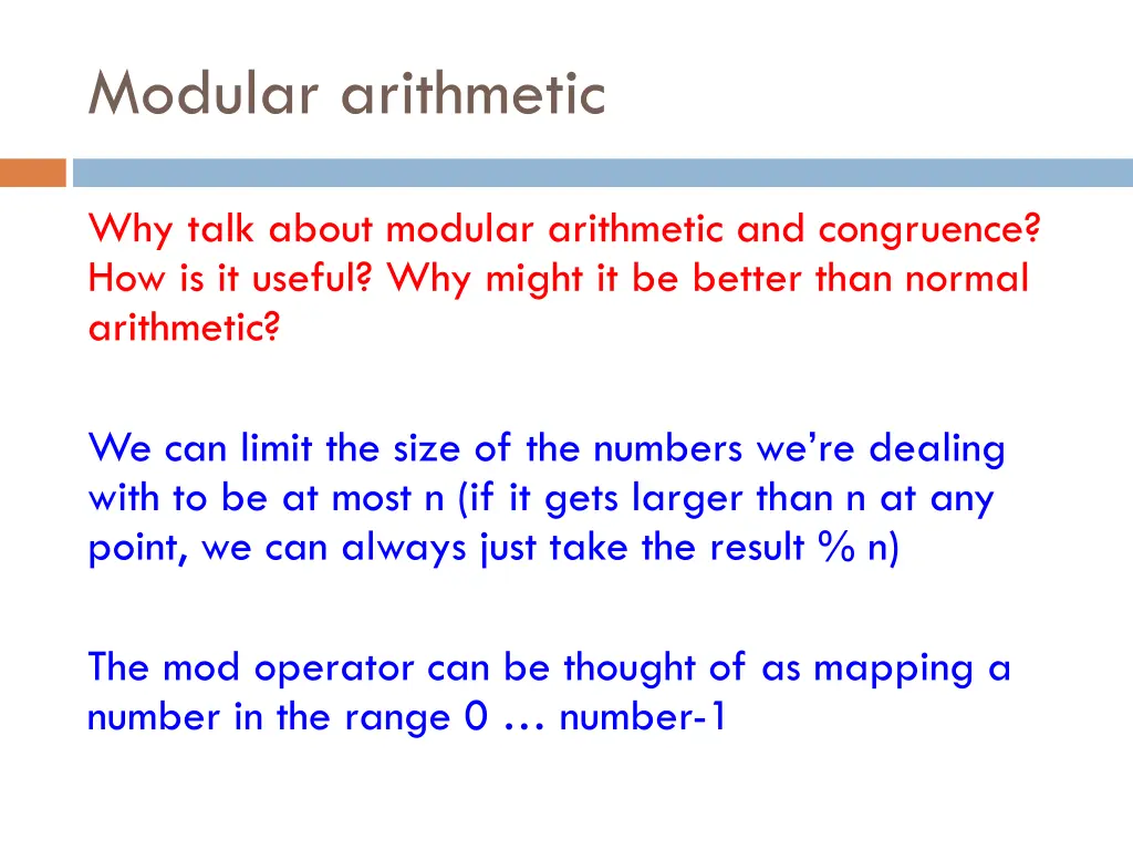 modular arithmetic 3