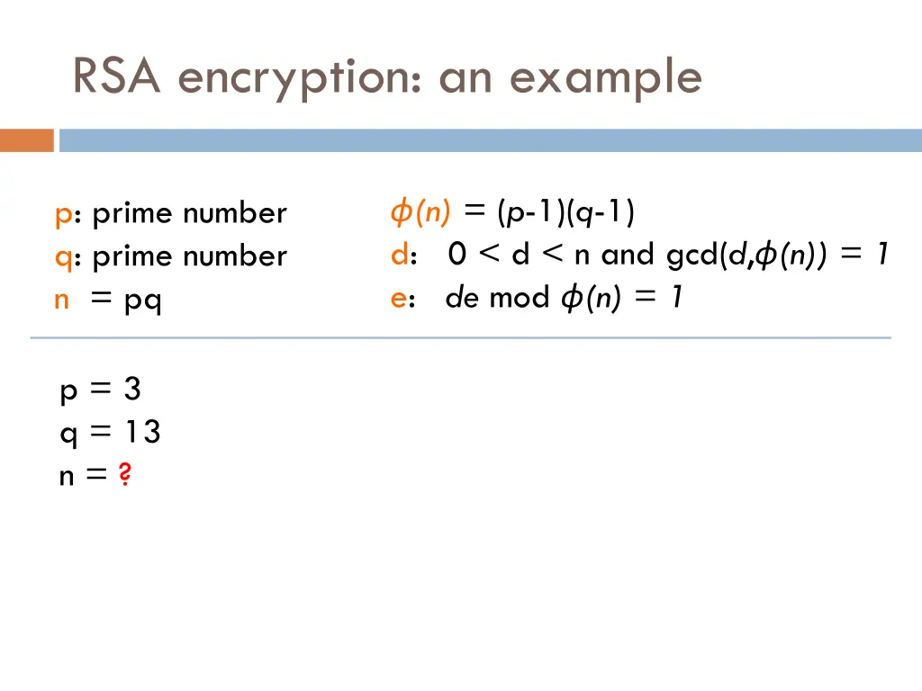 rsa encryption an example 1