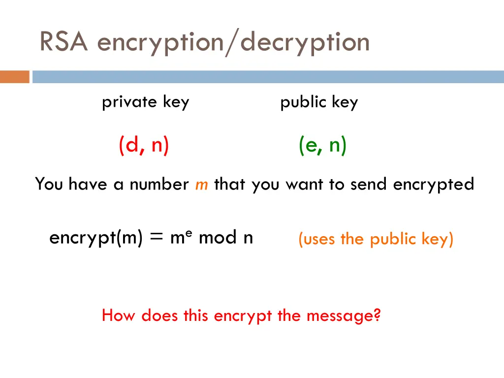 rsa encryption decryption