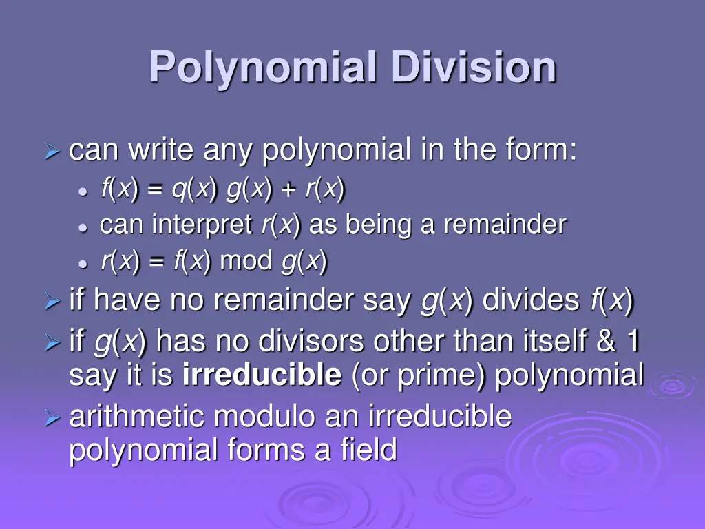 polynomial division