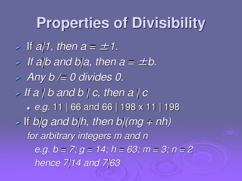 properties of divisibility