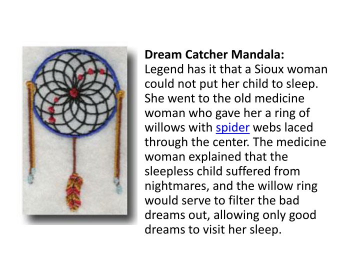 dream catcher mandala legend has it that a sioux