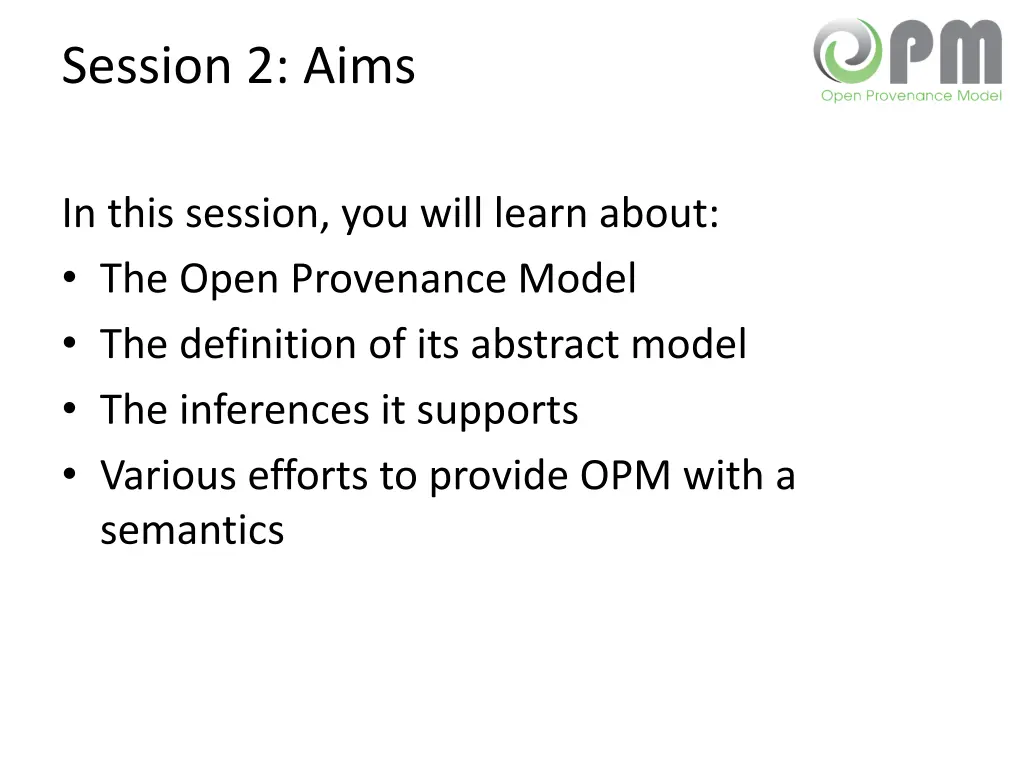 session 2 aims