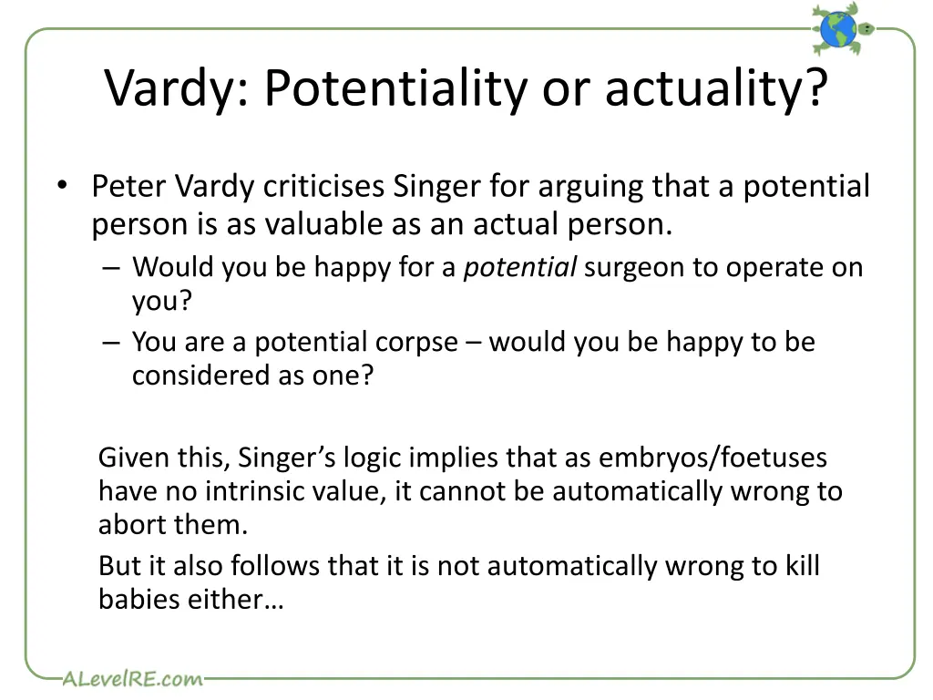 vardy potentiality or actuality