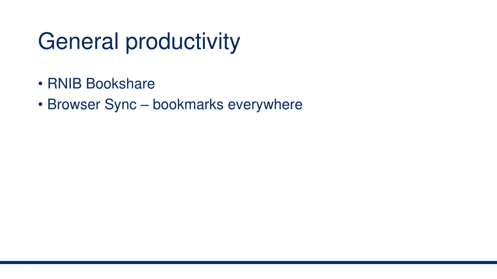 general productivity