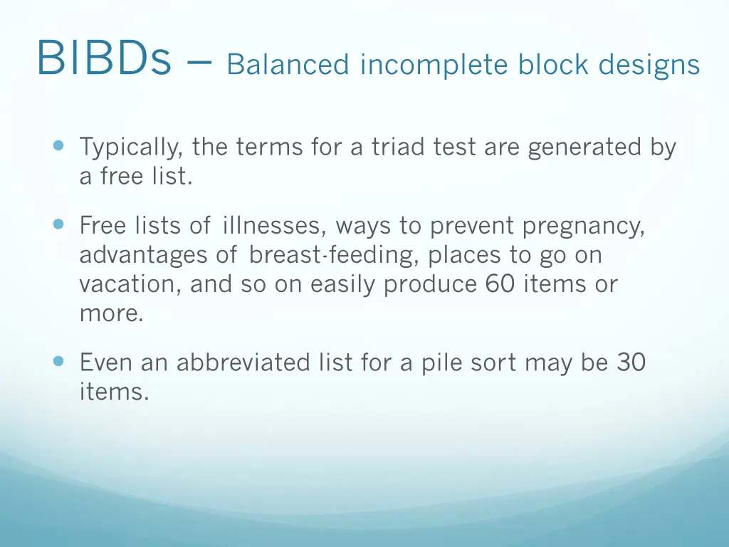 bibds balanced incomplete block designs