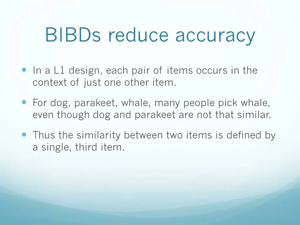 bibds reduce accuracy