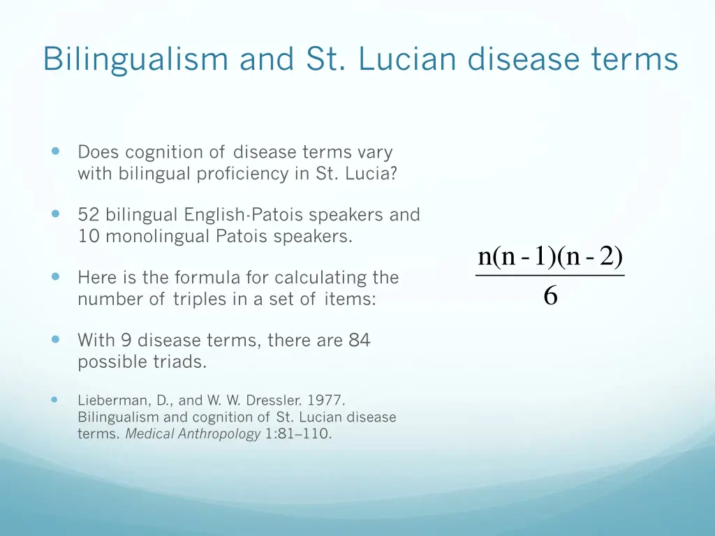 bilingualism and st lucian disease terms